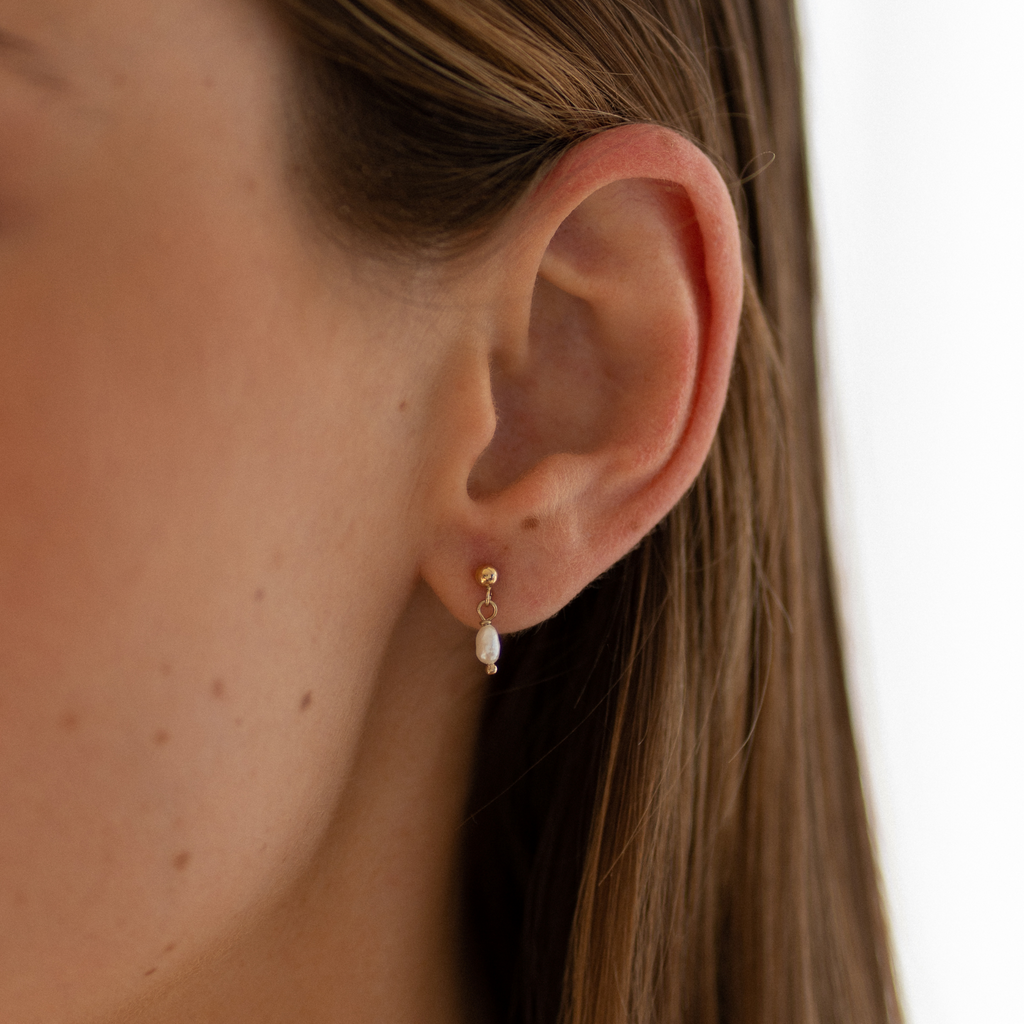 Mini Pearl Drop Studs