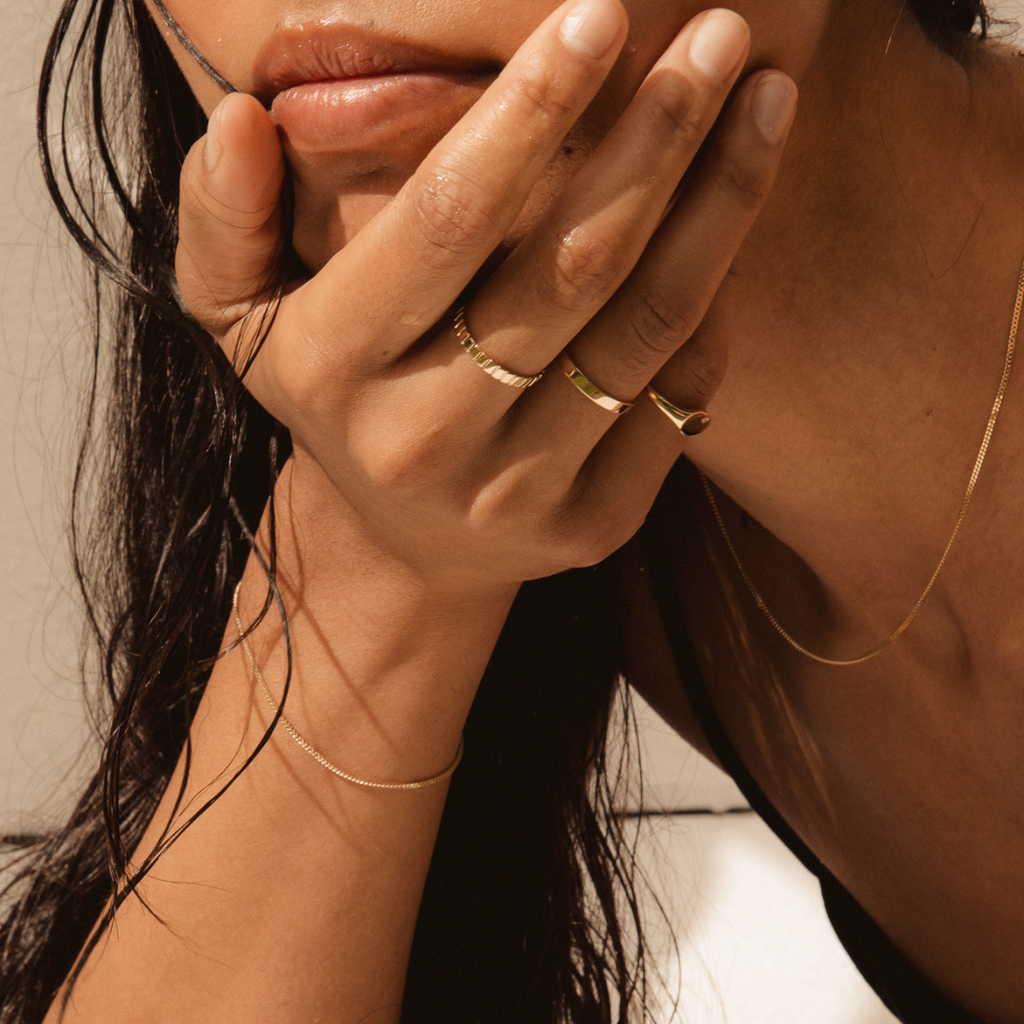 Flat Band Ring 14k Solid Gold