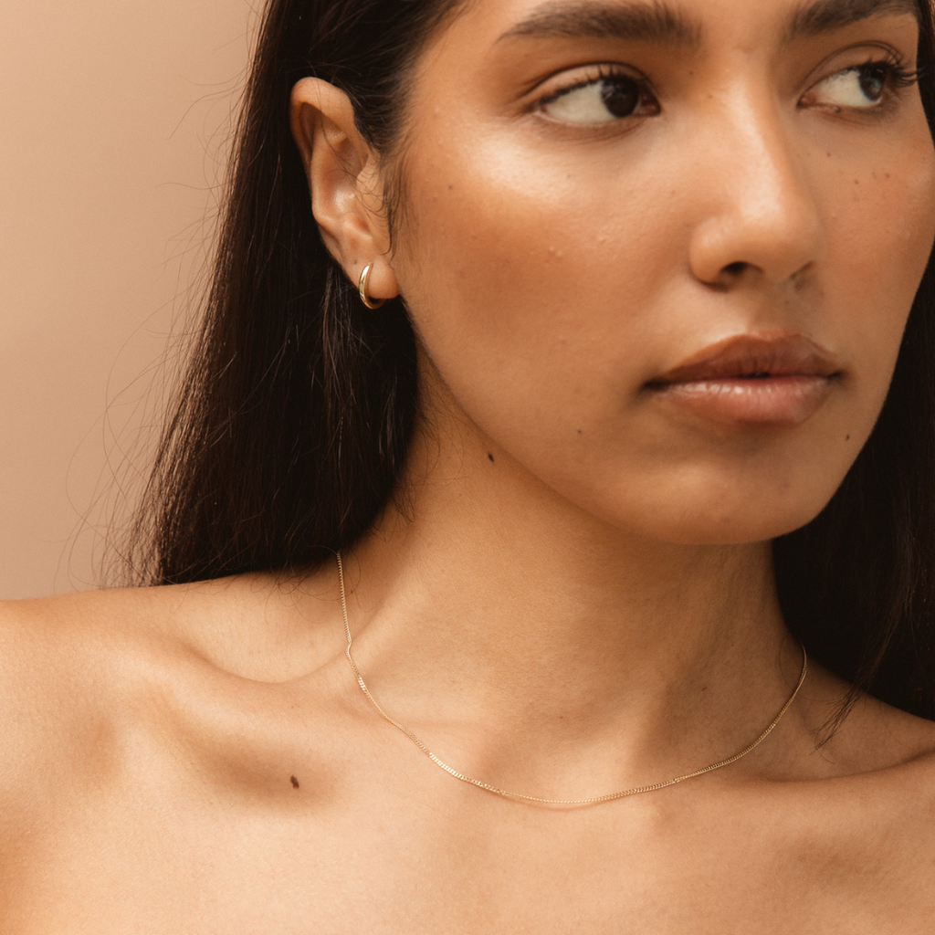 Simple Gold Hoops 14k Solid Gold