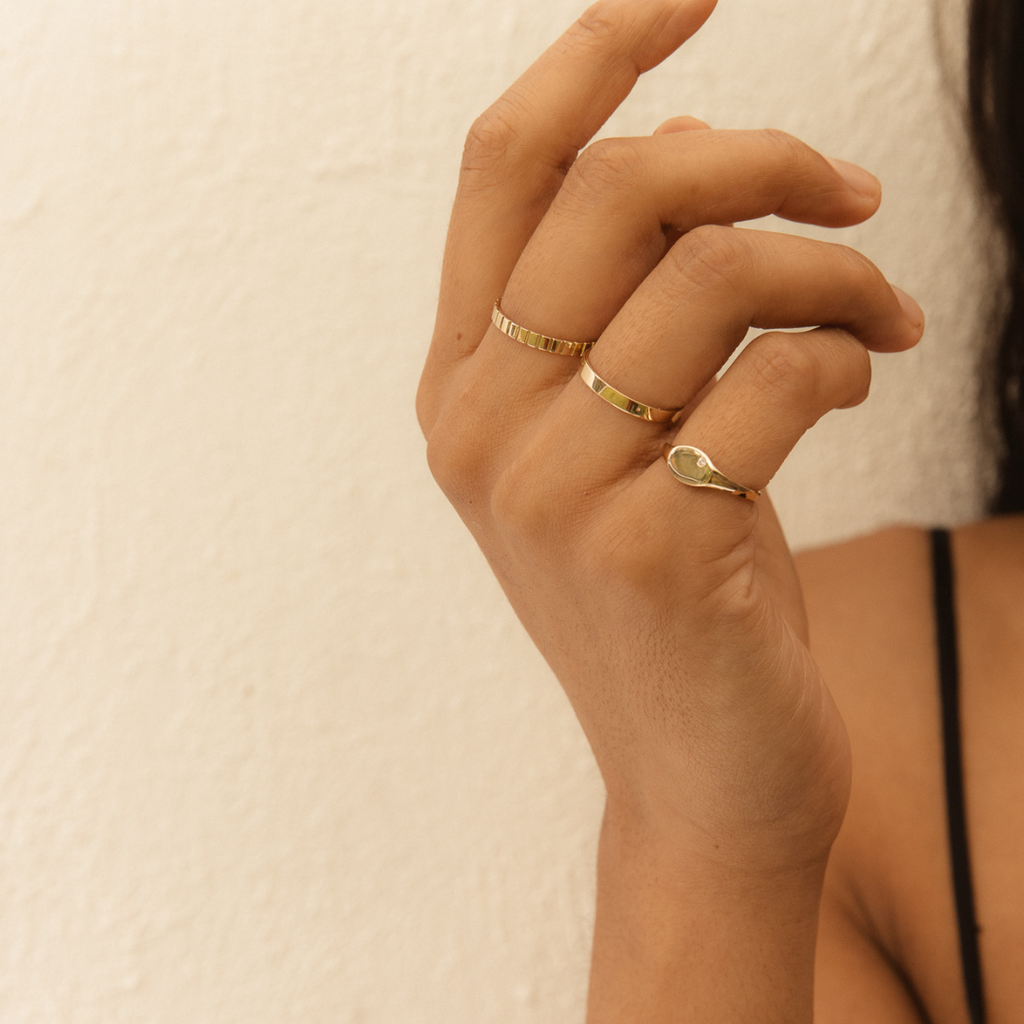 Flat Band Ring 14k Solid Gold