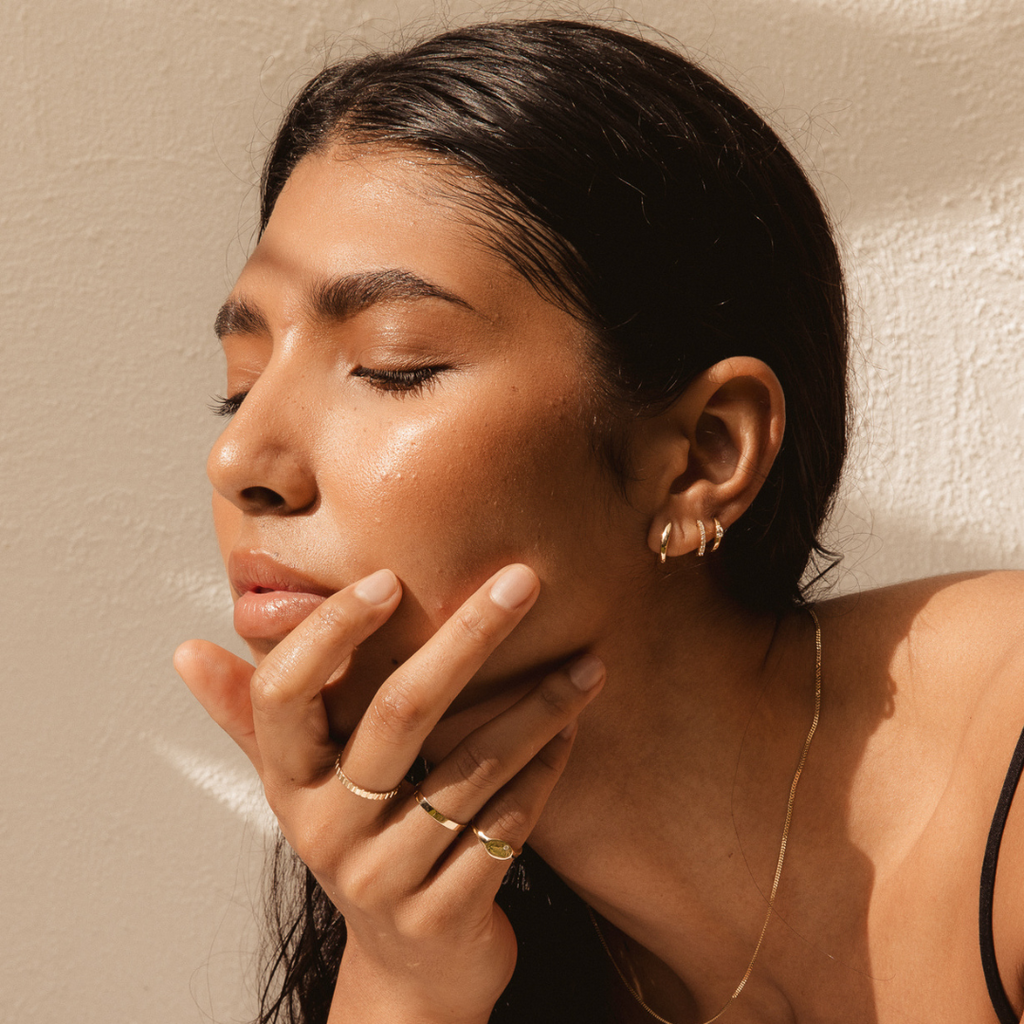 Simple Gold Hoops 14k Solid Gold