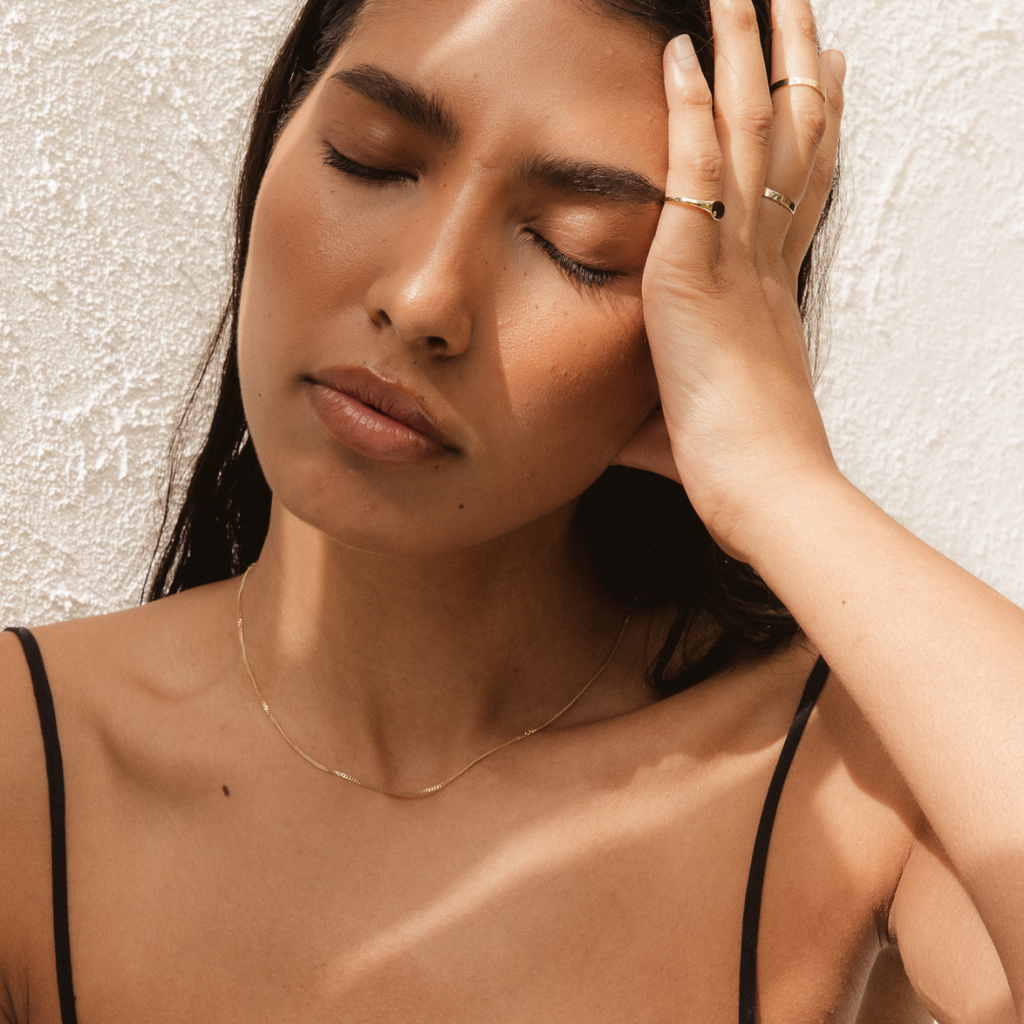 Curb Chain Necklace 14k Solid Gold