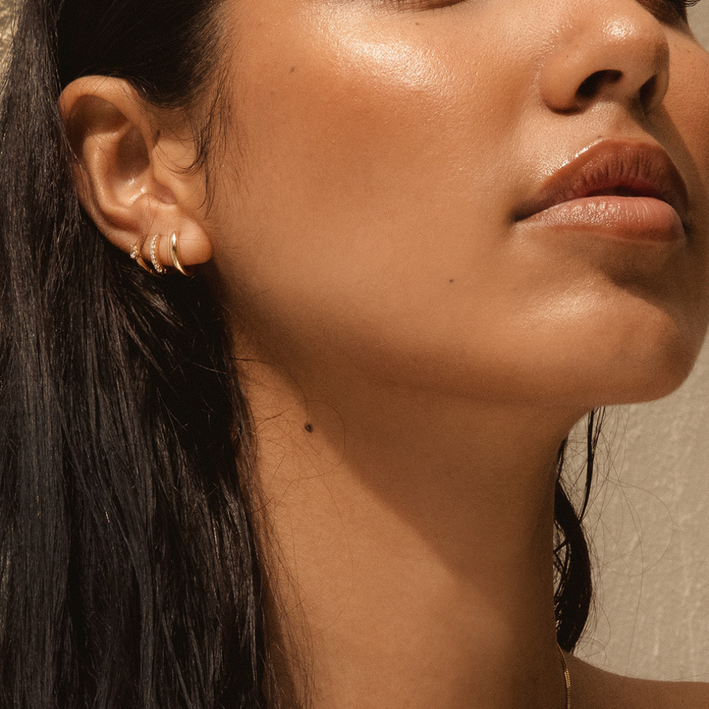 Simple Gold Hoops 14k Solid Gold