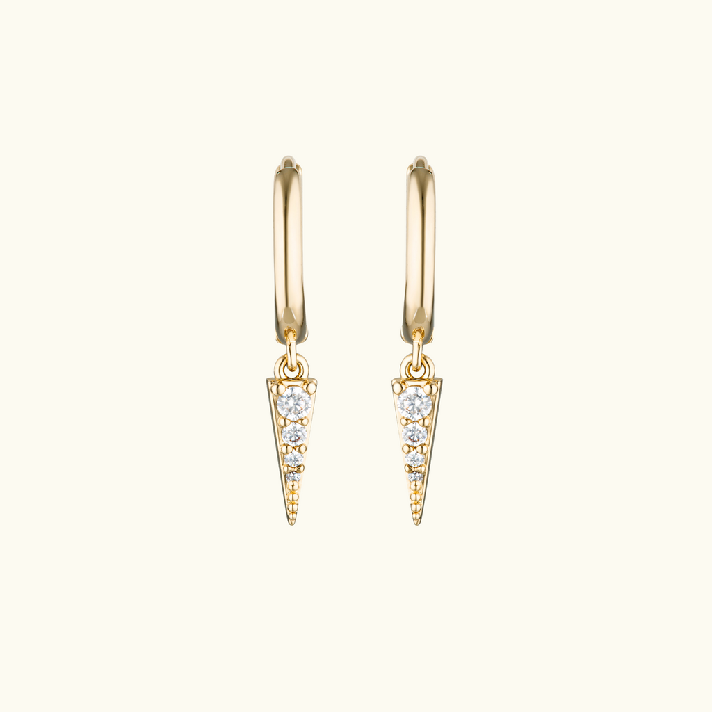 Spear Huggie Hoops