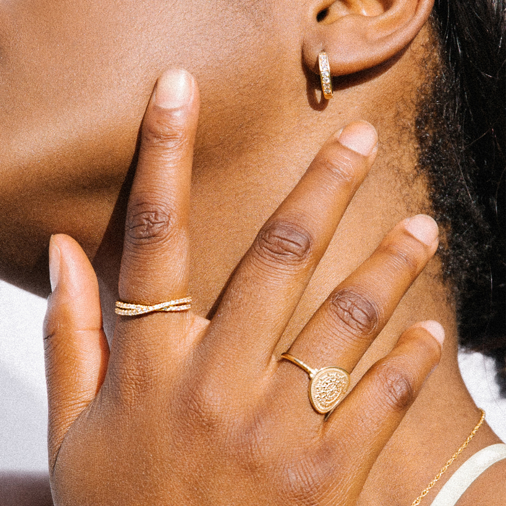 Crossover Pave Band - FINAL SALE