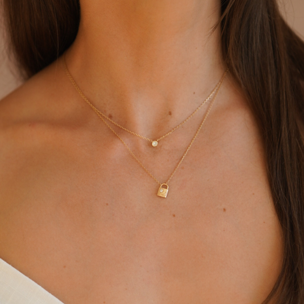 Reversible Padlock Necklace