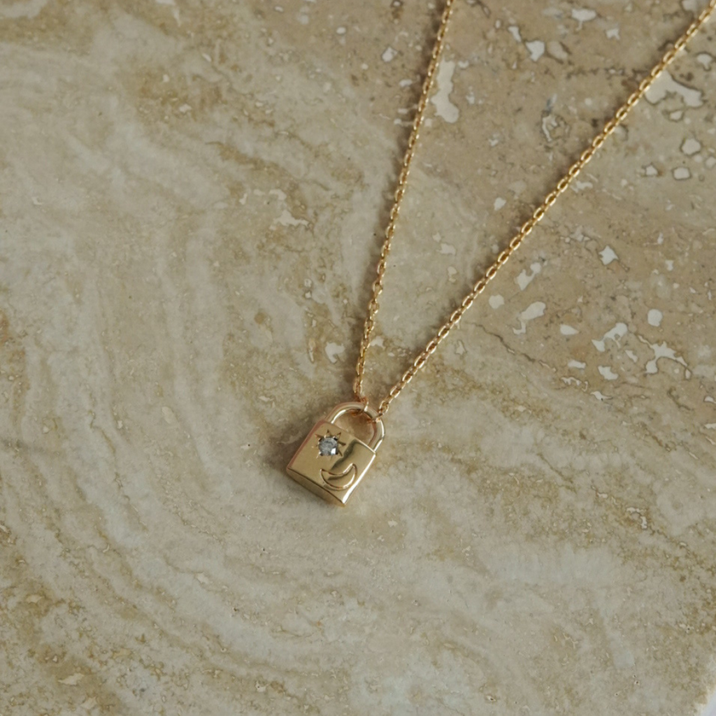 Reversible Padlock Necklace