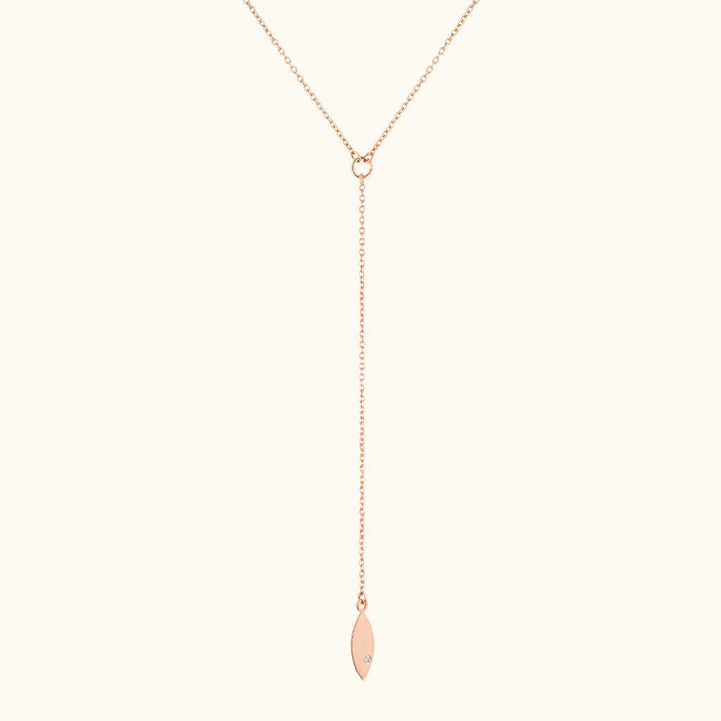 Prana Necklace in Rose Gold Vermeil