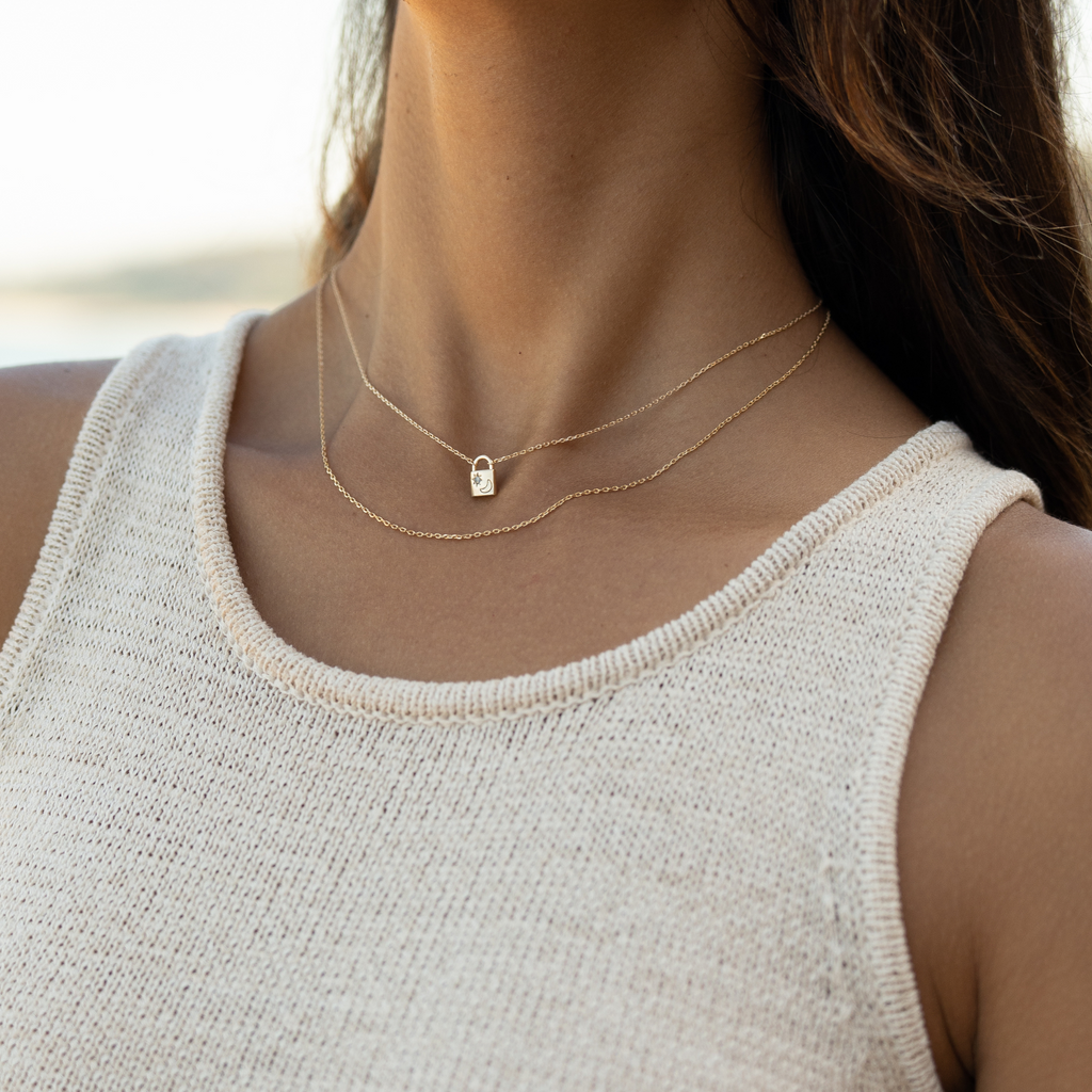 Reversible Padlock Necklace