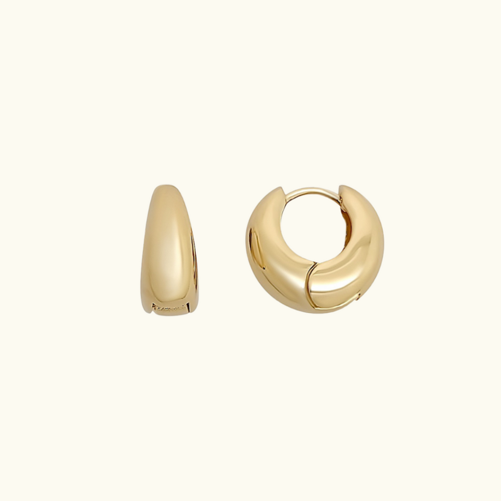 small gold hoop earrings 18k yellow gold fill